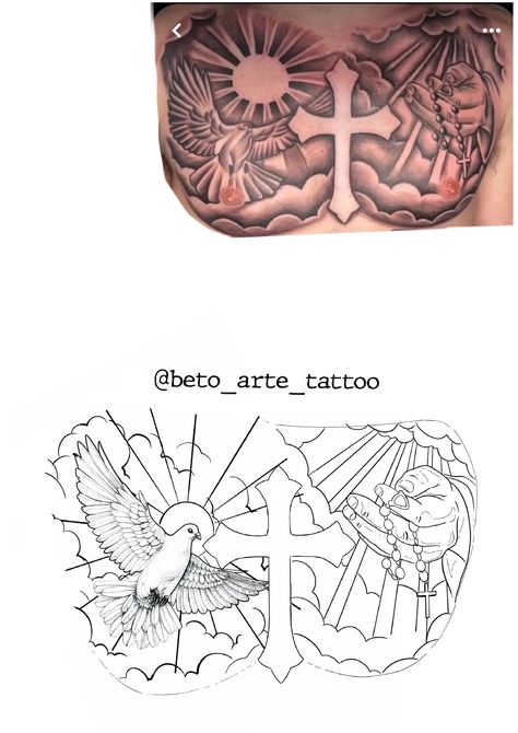 Cross With Wings Chest Tattoo, Men Tattoo Ideas Stencil, Men’s Tattoo Stencils, Cross Chest Tattoo Men, Chest Tattoo Sketches For Men, Reed Tattoo, Chest Piece Tattoos Mens, Chest Tattoo Lettering, Chest Tattoo Sketches