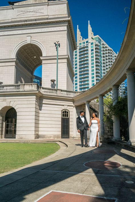 Simone and Tony's Elopement Ceremony at Millennium Gate Museum - Bride and Groom Portraits - Atlanta Wedding Venue - Midtown Atlanta Wedding Photography Getting Ready, Atlanta Engagement Photos, Atlanta Museums, Museum Photoshoot, Getting Ready Bride, Midtown Atlanta, Atlanta Wedding Venues, Wedding Types, Groom Pictures