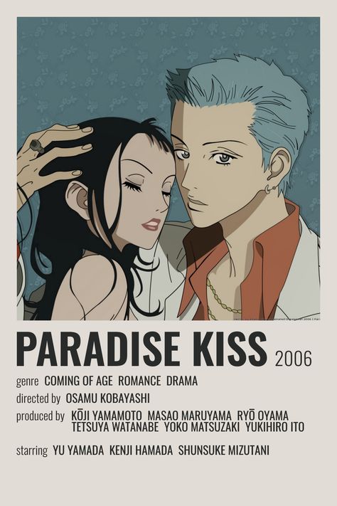 Kpop Prints, Anime Cards, Anime Prints, Seni Pastel, Paradise Kiss, Anime List, Film Posters Minimalist, Film Anime, Fotografi Digital