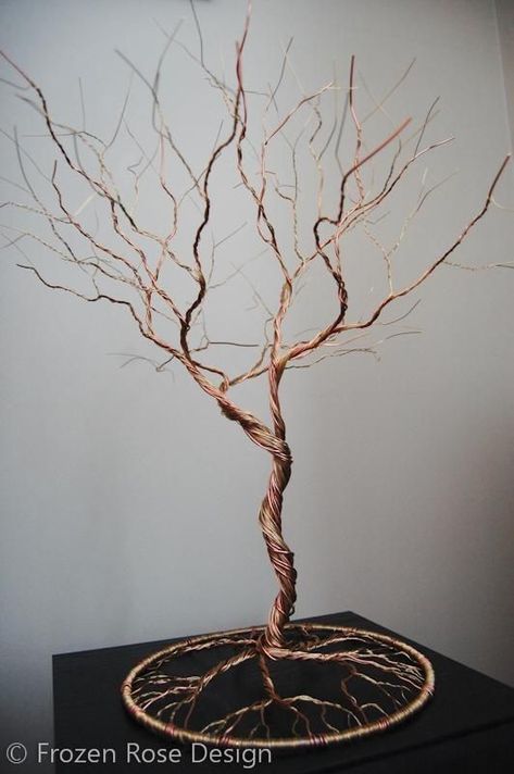 Copper Wire Art, Wire Art Sculpture, Wire Tree Sculpture, Wire Trees, Metal Tree Wall Art, Wire Tree, Tree Wall Decor, Tree Sculpture, Metal Tree