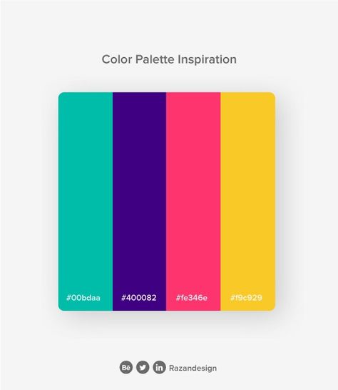 Beautiful Color palette  Inspiration for Graphic Designers for your Design and UI Projects, if you want to get inspiration follow me

#behance #color #inspiration #design #palette #new #trend Color Combinations For Graphic Design, 4 Color Pallete, 4 Colors Palette, Modern Palette Color, Exciting Color Palette, Trending Color Palettes 2023, Education Color Palette, Bold Color Palette Brand Identity, Color Palette 4 Colors