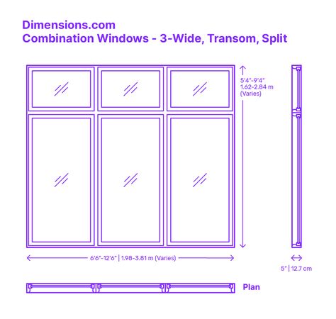 The 3-Wide Split Transom combination window is an innovative design that comprises three vertical panels in a single horizontal row, with each panel accompanied by an individual transom in the second row. This three-panel-wide layout elegantly balances form and function, inviting abundant natural light and presenting expansive views. Downloads online #windows #buildings #construction Three Windows In A Row, 3 Windows In A Row, Hotel Floor Plan, Detail Drawing, Shop Drawing, Hotel Floor, Window Detail, Architectural Design House Plans, Elements And Principles