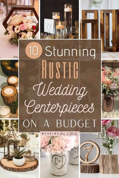 Wedding Centerpieces On A Budget, Wedding Guest Table Decor, Centerpieces On A Budget, Barn Wedding Centerpieces, Country Wedding Centerpieces, Country Rustic Wedding, Wedding Decorations Ideas, Rustic Table Centerpieces, Wedding Guest Table