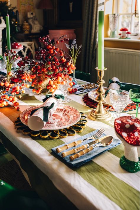 Duncan Campbell, Luke Edward Hall, Cotswold Cottage, Christmas Place Settings, Edward Hall, Hall House, Fake Candles, Christmas Dreaming, Christmas Shoot