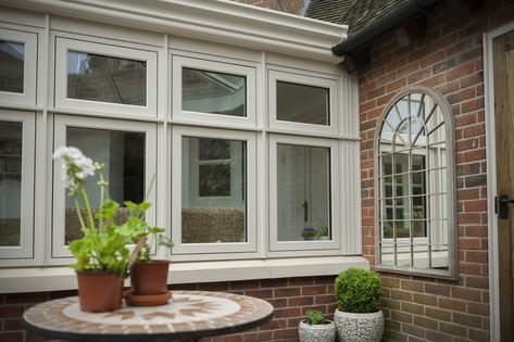 Window Extension, Bay Window Exterior, Simply Home, Timber Windows, Bow Window, Edwardian House, Farmhouse Windows, House Extension Design, Brick Exterior House