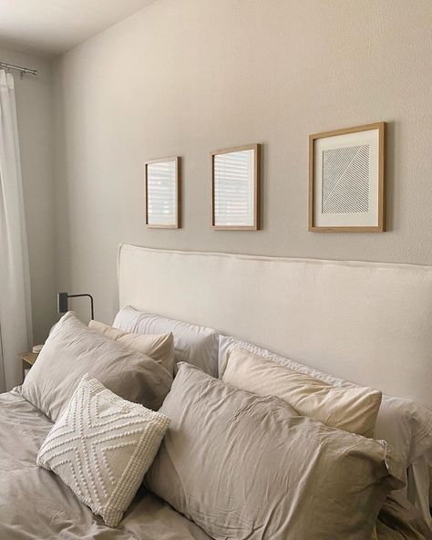 Emma Katharine on Instagram: “☀️ rise and shine ☀️   My DIY French Seam headboard is making an appearance on today’s post!    All you need is...  ✔️plywood to fit the…” French Seam Headboard, French Seam Pillowcase, Rise And Shine, French Seam, Plywood, All You Need Is, Bedroom, Bed, On Instagram