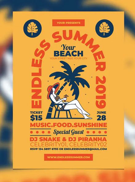 Summer Poster Ideas, Bea Poster, Summer Poster Design, Summer Event Poster, Beach Festival Poster, Summer Graphic Design, Beach Festival Poster Design, Summer Party Poster, Event Poster Inspiration