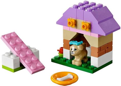 Dog House Ideas, Lego Dog, Friend Party, Lego Friends Sets, Lego Clones, Lego Shop, Lego 4, Puppy House, Lego Animals