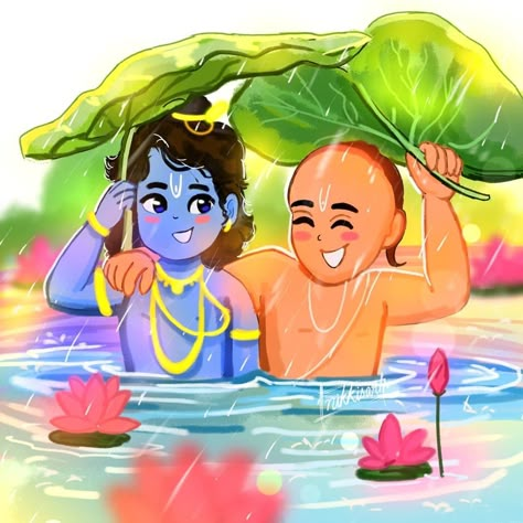 Shri Krishna And Sudama, Cute Krishna Images, Krishna And Sudama, Krishna Sudama, Story Of Krishna, Krishna Drawing, Little Krishna, Ganesha Art, Lord Krishna Wallpapers