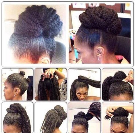 Need to fancy-up your TWA? | MyNaturalRealityMyNaturalReality Marley Hair Bun, Cabello Afro Natural, Twisted Hair, Marley Hair, Types Of Hair, Pelo Afro, 4c Hair, Natural Hair Updo, Natural Hair Inspiration