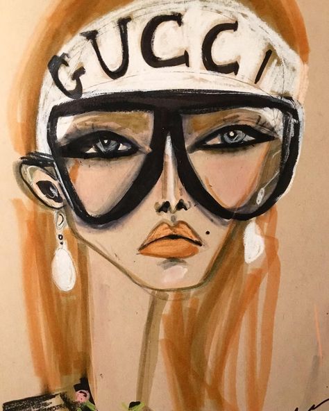 Gucci fashion illustration by Blair Breitenstein Gucci Art, Blair Breitenstein, Fashion Illustration Template, Fashion Illustration Face, Fashion Sketches Dresses, Fashion Illustration Dresses, Fashion Illustration Sketches, Fashion Photography Inspiration, Gucci Fashion