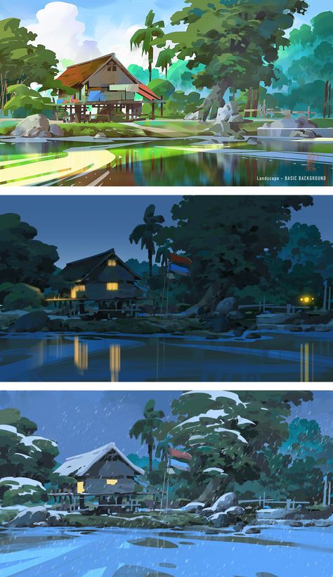 Value Painting, Vis Dev, Environment Painting, Bg Design, Color Script, Artist Working, Concept Artist, Artist Portfolio, Background Art