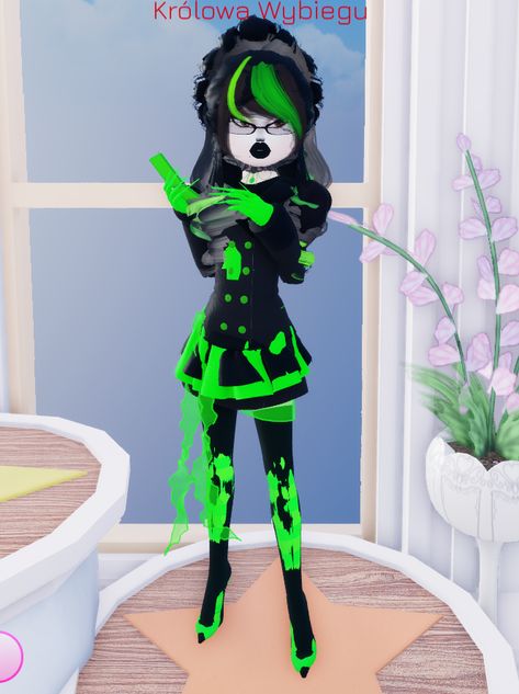 roblox dti mad scientist toxic cosplay Mad Scientist Dress To Impress, Dress To Impress Outfits, Roblox Dress, Roblox Ideas, Dti Fits, Dti Ideas, Minecraft Projects, Mad Scientist, Themed Outfits