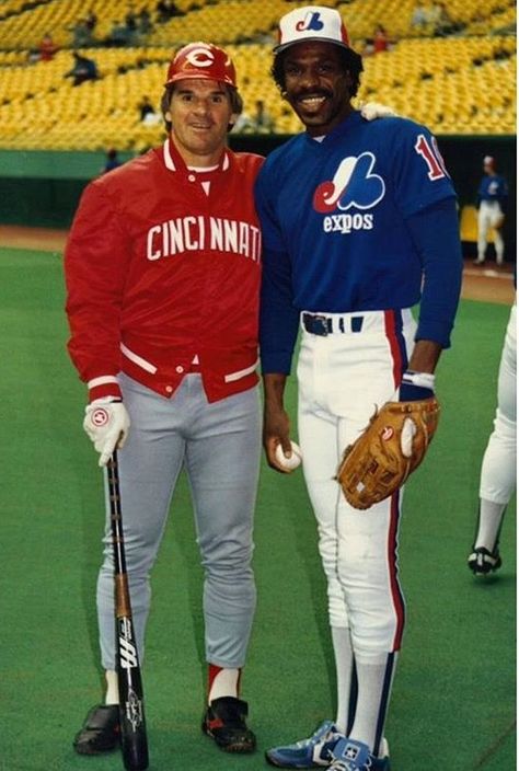 Andre Dawson & Pete Rose Mlb Uniforms, Andre Dawson, Mlb The Show, Montreal Expos, Pete Rose, Baseball Pictures, Baseball Photos, Reds Baseball, Base Ball