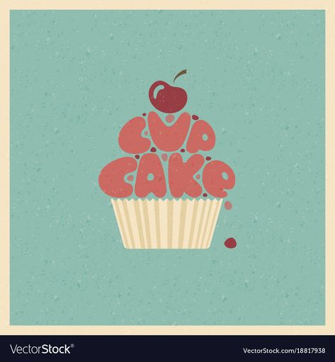 Cupcake Vector Illustration, Muffin Illustration Art, Cupcake Graphic Design, Cupcake Shop Logo, Cupcake Logo Design Ideas, Cupcake Branding Design, Cake Vector Logo, Cupcake Poster Design, Cupcakes Logo