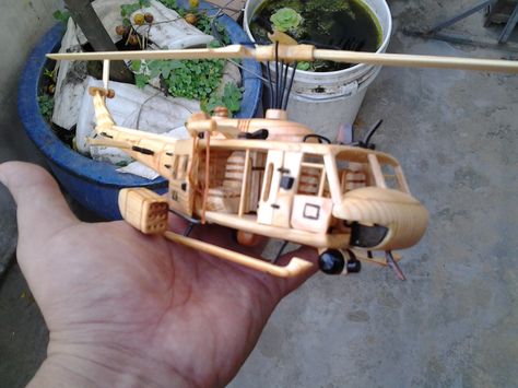 Wooden Helicopter, Wooden Ship Models, Wood Toys Plans, Wooden Truck, Wooden Toys Plans, Woodworking Projects For Kids, Wood Model, Cardboard Art, Handcrafted Wood