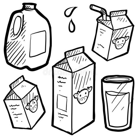 Milk cartons sketch. Doodle style milk and juice illustration set in vector form , #ad, #milk, #style, #illustration, #juice, #cartons #ad Milk Drawing Easy, Milk Tattoo, Juice Illustration, Milk Drawing, Ochrana Prírody, Tattoo Gato, Juice Carton, Milk Cartons, Bottle Drawing