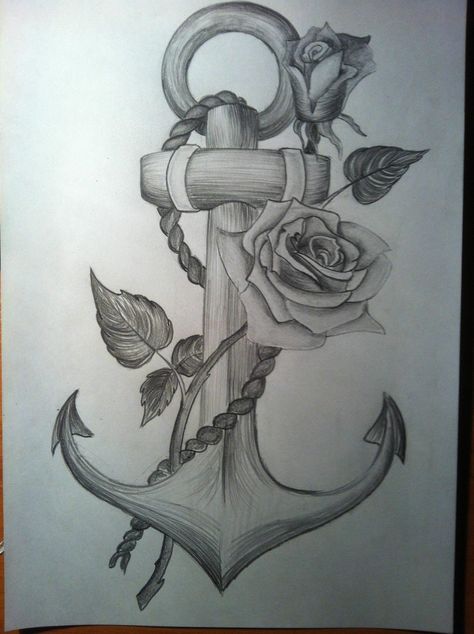 Anchor with a rose time-lapse drawing Check more at https://bluecrusadetree.tumblr.com/tumblr834 Anchor Drawing, Anchor Drawings, Drawing Rose, Skull Rose Tattoos, Anchor Tattoo Design, Anker Tattoo, Anchor Tattoos, Foot Tattoos For Women, Tattoos For Women Flowers