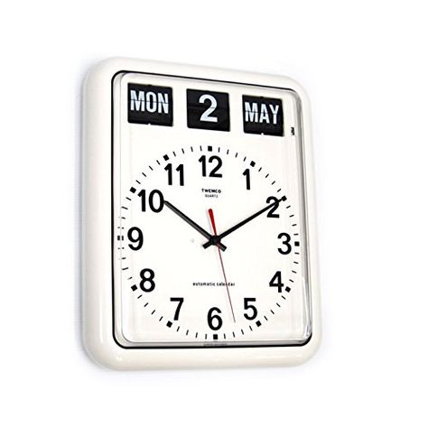 Retro Modern Twemco German Quartz Calendar Wall Flip Clock BQ12A (white), AMAZON about $300 Flip Calendar, Modern Calendar, Calendar Wall, Analog Clock, Flip Cards, Digital Clocks, Perpetual Calendar, Fluorescent Light, Retro Modern