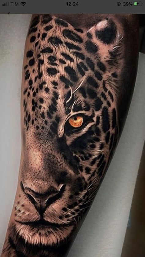 Tattoo Leopard, Cheetah Tattoo, Jungle Tattoo, Jaguar Tattoo, Tattoo Moon, Leopard Tattoos, Lion Head Tattoos, Panther Tattoo, Leg Tattoo Men