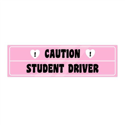 Funny Bumper Stickers Gen Z, Sticker Ideas Funny, Car Sticker Ideas, Sticker Meme, Auto Sticker, Student Driver, Sticker Inspo, Sticker Retro, Car Things