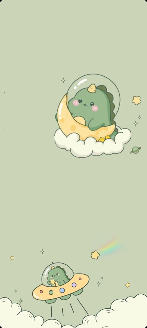 Dino Hijau Cute, Dino Iphone Wallpaper, Dino Cute Wallpaper, Dinasour Wallpapers, Dinosaurus Wallpaper, Wallpaper Dinosaurus, Dinosaurus Cute, Wallpaper Cute Dino, Cute Dino Wallpaper