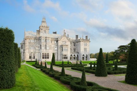 Walled Courtyard Garden, Adare Manor, Parterre Garden, Limerick Ireland, Ashford Castle, Walled Courtyard, Castle Gardens, European Castles, Summer Palace