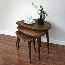 Nesting Table, Wooden Home, Unique Coffee Table, Side Coffee Table, Nesting Coffee Tables, Coffee Table Setting, Nesting Tables, Solid Walnut, Indoor Furniture