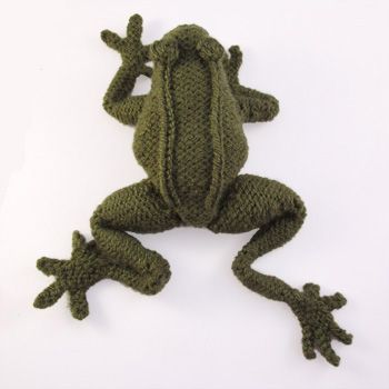 ODDknit - Free Knitting Patterns - Frog Knitted Frog, Knitted Toys Free Patterns, Animal Knitting Patterns, Crochet Frog, Knitting Patterns Toys, Free Knitting Patterns, Knitted Animals, Knitted Wit, Green Frog