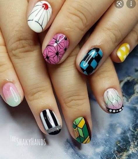 Uñas Kimetsu No Yaiba, Sailor Moon Nails, Nail Signs, Moon Nails, Anime Nails, Pretty Gel Nails, Really Cute Nails, Nails For Kids, Profile Photos