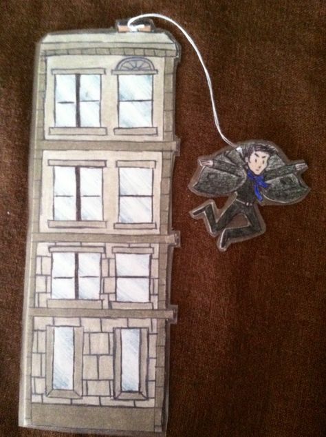 Sherlock Reichenbach Fall bookmark Sherlock Reichenbach Fall, Sherlock Bookmark, Sherlock Crafts, Sherlock Books, Reichenbach Fall, Sherlock Holmes Fandom, Johnlock Fanart, Sherlock Holmes Series, Sherlock Art