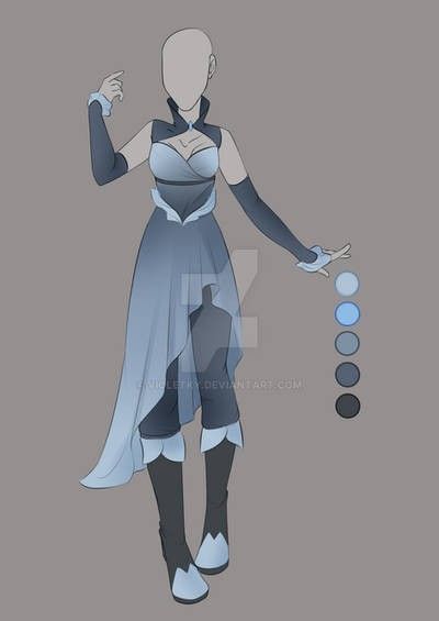 Blue Fantasy Outfit Drawing, Outfits Anime Drawing, Blue Fantasy Outfit, Combat Outfit, Outfits Anime, Dress Design Drawing, Gold Outfit, Clothing Design Sketches, Fantasy Dresses