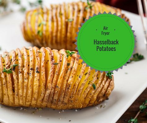 Note: Affiliate links are included in this post This is an incredible recipe, it looks great, but it’s so easy. That you can fool anyone into thinking it took skill. I’m t… Air Fryer Recipes French Fries, Air Fryer Hasselback Potatoes, Air Fryer Recipes Meals, Recipes For Side Dishes, Toaster Oven Recipes, Air Fryer Garlic, Air Frying Recipes, Recipes French, Frying Recipes