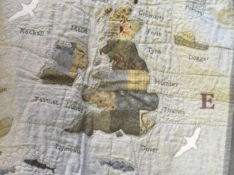 shipping forecast quilt Shipping Forecast, Coastal Quilts, Good Wishes, Embroidery Template, Embroidered Quilts, Free Motion Embroidery, Book Quilt, Modern Quilts, Embroidery Applique