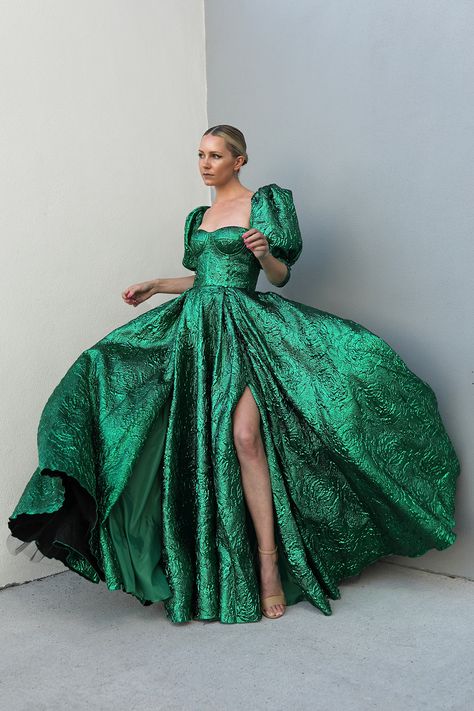 SPARKLE AND SHINE: UNDER $200 PIECES - Atlantic-Pacific Green Holiday Dress, Teuta Matoshi, Blair Eadie, Nye Dress, Atlantic Pacific, Green Gown, Fashion Sites, فستان سهرة, Ballroom Dress