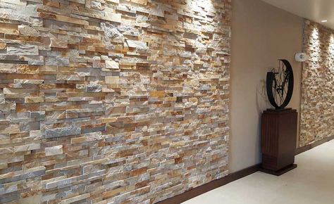 Gold Stacking Ledgestone Panel Veneer Rock Veneer, Faux Stone Wall Panels, Faux Stone Veneer, Stone Veneer Wall, Stone Veneer Panels, Stacked Stone Walls, Faux Stone Walls, Stone Walls Interior, Stone Wall Panels