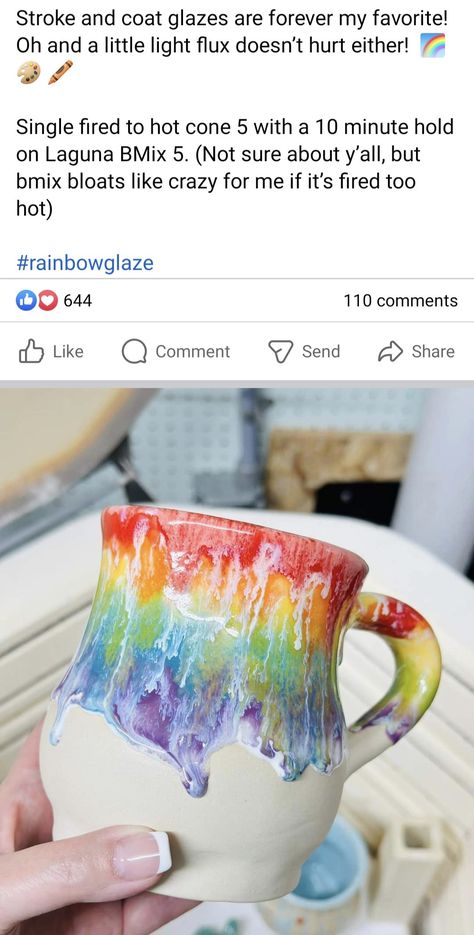 Unicorn Glaze Pottery, Rainbow Glaze Pottery, Light Flux Glaze Combinations, Animal Ceramics, Glaze Inspiration, Mayco Glaze, Teaching Latin, High School Ceramics, Glaze Combinations