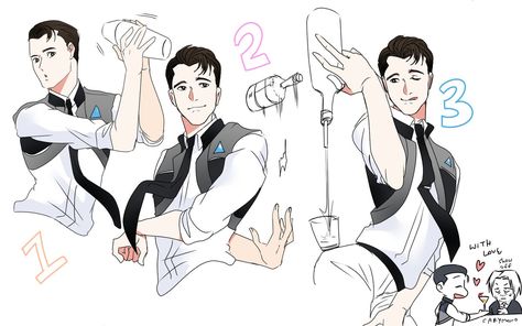 iddoodles @ being a potato (@iddoodles) | Twitter Hank X Connor, Drawing Body Poses, Detroit Become Human, Body Poses, Art Poses, Pose Reference Photo, Drawing Inspiration, Pose Reference, Drawing Reference