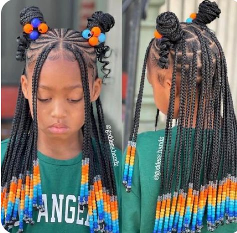 New Clients Welcome, Braids With Beads Hairstyles, Kids Braids With Beads, Beads Hairstyles, Daughter Hairstyles, Toddler Braided Hairstyles, Goddess Hair, Black Kids Braids Hairstyles, Kids Braids