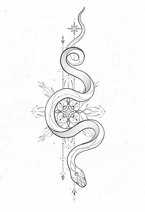 Tattoo Stencils Snake, Ornamental Snake Tattoo, Girly Snake Tattoo, Stencil Outline Tattoo, King Cobra Tattoo, Cobra Tattoo, Tattoo Snake, Serpent Tattoo, Petit Tattoo