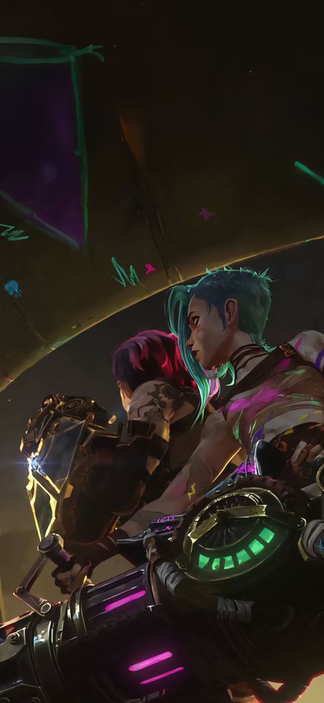 Jinx And Vi Wallpaper, Jinx And Vi, Lol Jinx, Arcane Wallpaper, League Of Legends Poster, Get Jinx, Jinx Cosplay, Arcane Fanart, Arcane Season 2