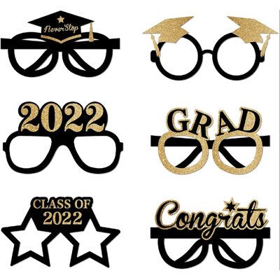 Real Glitter Graduation Glasses- You will get 12 pcs Rose Gold Graduation Party Eyeglasses . Enough quantity to hold a special graduation party. Rose Gold Graduation Party, Graduation Glasses, Graduation Party Photo Booth Props, Gold Graduation Party, Black Graduation, Graduation Stickers, Happy Graduation, Graduation Diy