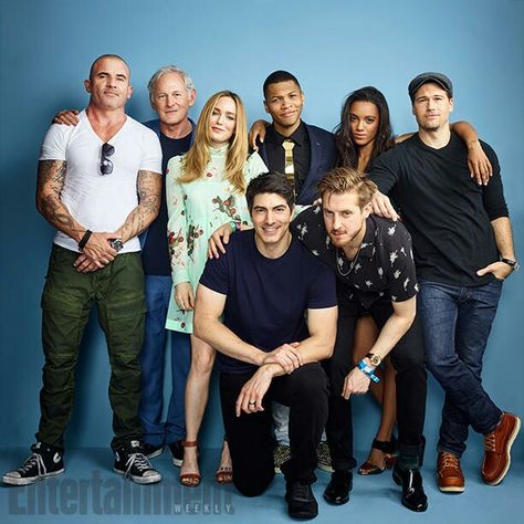 Dominic Purcell, Victor Garber, Caity Lotz, Brandon Routh, Franz Drameh, Arthur Darvill, Maisie Richardson-Sellers and Nick Zano, ‘DC’s Legends Of Tomorrow’ Legends Of Tomorrow Cast, Maisie Richardson, Maisie Richardson Sellers, Legends Of Tommorow, Arthur Darvill, Dominic Purcell, Dc Tv Shows, Dc Legends, Legends Of Tomorrow