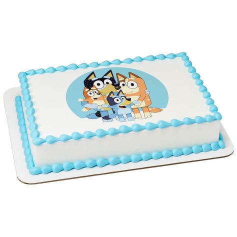 Bluey Family Bluey Birthday Cake Rectangle, Bluey Sheet Cake, Pastel De Bluey, Fiesta Bluey, Frosted Cookies, Bluey Party, Bluey Family, Birthday Sheet Cakes, Butterfly Cake Topper