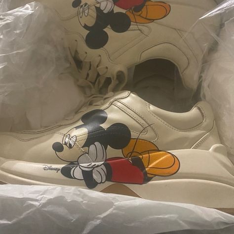 Gucci Mickey Mouse Sneakers Gucci Mickey Mouse, Gucci Sneakers, Fenty Puma, Bow Sneakers, Gucci Shoes, Puma Sneaker, Gucci, Disney, Sneakers