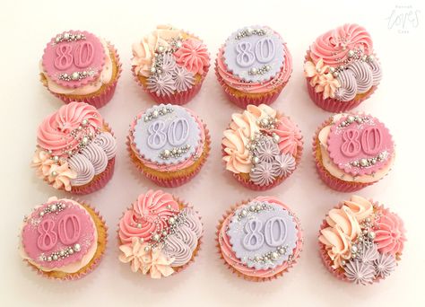 80 Birthday Cupcakes, 80th Cupcake Ideas, 80th Birthday Cupcakes For Grandma, 80th Birthday Cupcake Ideas, 75th Birthday Cupcakes, 90th Birthday Cupcakes, 80th Birthday Cupcakes, 80 Cake, Birthday Cupcakes For Women