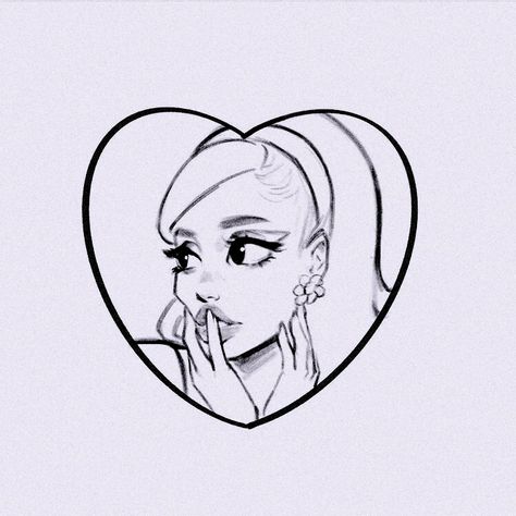 Ariana Grande Outline Drawing, Ariana Grande Icons Aesthetic, Ariana Grande Inspired Tattoos, Ariana Grande Tattoos Inspired, Ariana Grande Tattoo Ideas, Ariana Grande Aesthetic Icon, Ariana Grande Art, Ariana Grande Tattoos, Ariana Grande Tattoo