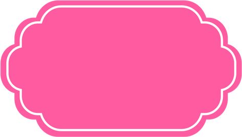 Frames Png Rosa, Barbie Frame, Frame Rosa, Banner Shapes, Label Shapes, Chalkboard Labels, Box Car, Color Rosa, Hot Pink