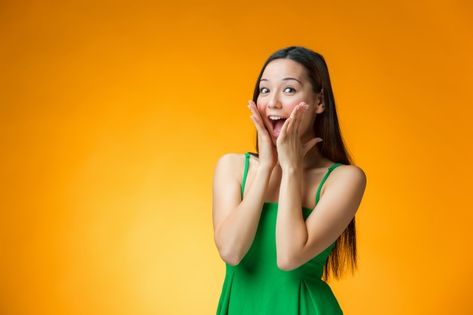 People surprised green Vectors, Photos and PSD files | Free Download Woman In Green Dress, Freckled Redhead, I Need A Woman, Surprised Woman, Surprised Face, Redhead Woman, Photoshop Lighting, Surprise Face, Face Smile