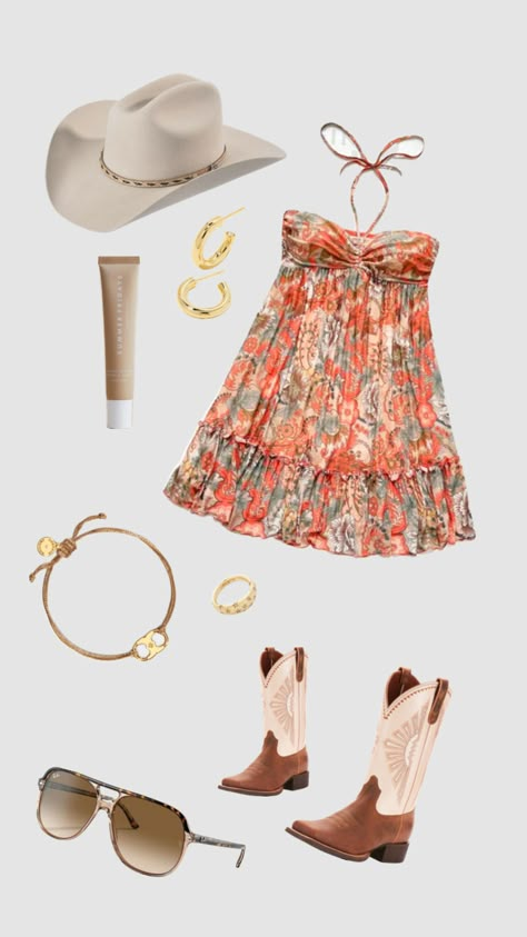 Zach Bryan concert outfit #zachbryan #concertoutfit #zachbryanconcert #ootd #zachbryanconcertoutfit Luke Bryan Concert Outfit, Zach Bryan Concert Outfit, Country Concert Dress, Concert Oufit, Zach Bryan Concert, Summer Country Concert Outfit, Luke Bryan Concert, Cowgirl Style Outfits, Concert Dresses